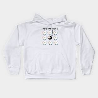 You are here black sheep Kids Hoodie